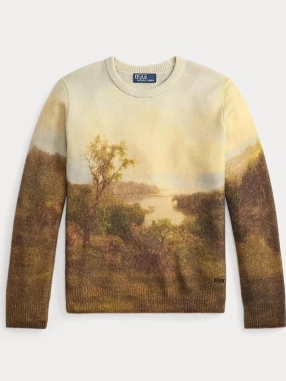 NWT Polo Ralph Lauren 2XL Hudson River Scene Sweater Wool Cashmere Mens XXL $648
